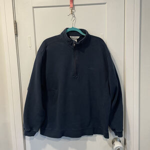 Columbia Men's Dark Blue Half Zip Fleece Sweater XL Pullover
